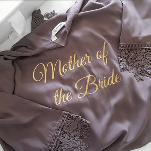 Kate Collection- Bridal Party Cotton/Lace Robes.