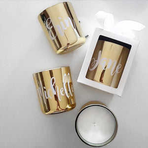 Gold Personalised Soy Candle 360ml