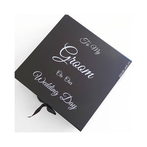 To my Groom on our Wedding day- Large Size Hamper Box.