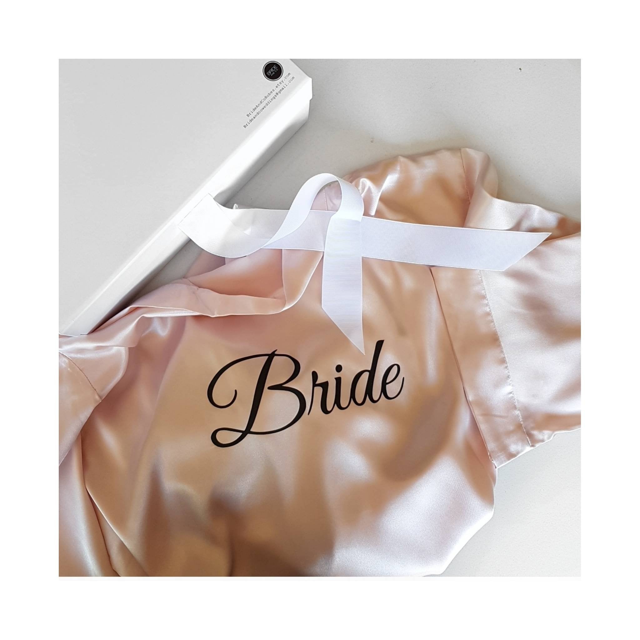 Bridal "Bride" Satin Robes